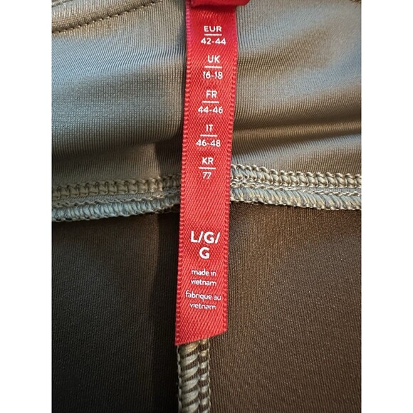 SPANX Faux Suede Tan Taupe Skinny Pull On Stretch Pants Leggings Women's LARGE - Picture 5 of 11